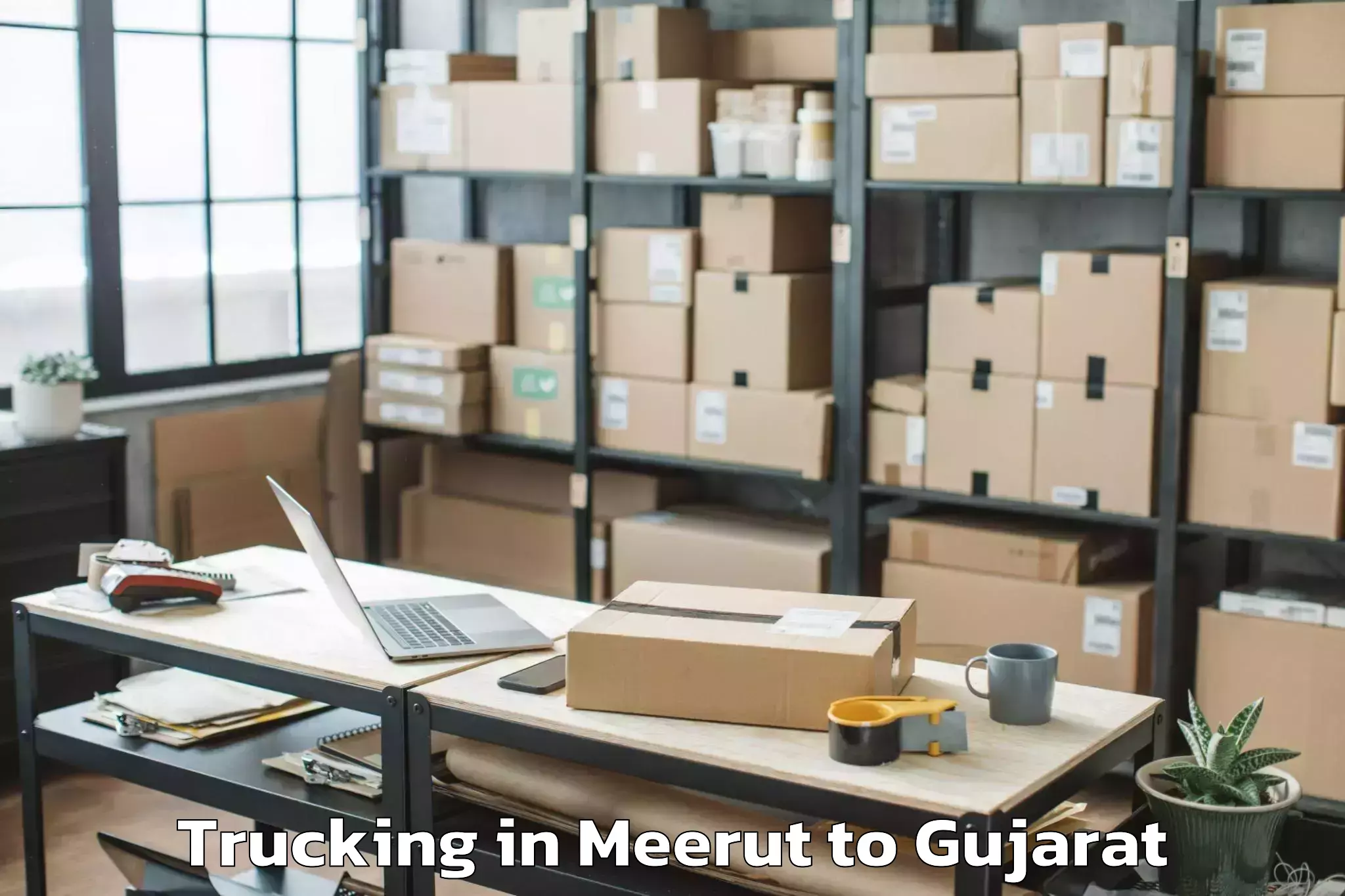 Reliable Meerut to Dholka Trucking